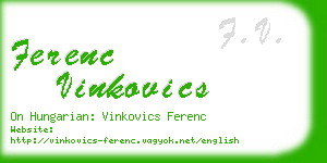 ferenc vinkovics business card